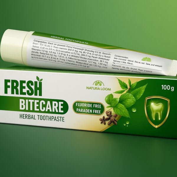 🌿 Fresh Bite Green Toothpaste – Herbal Care for Healthy Teeth & Gums 🌿